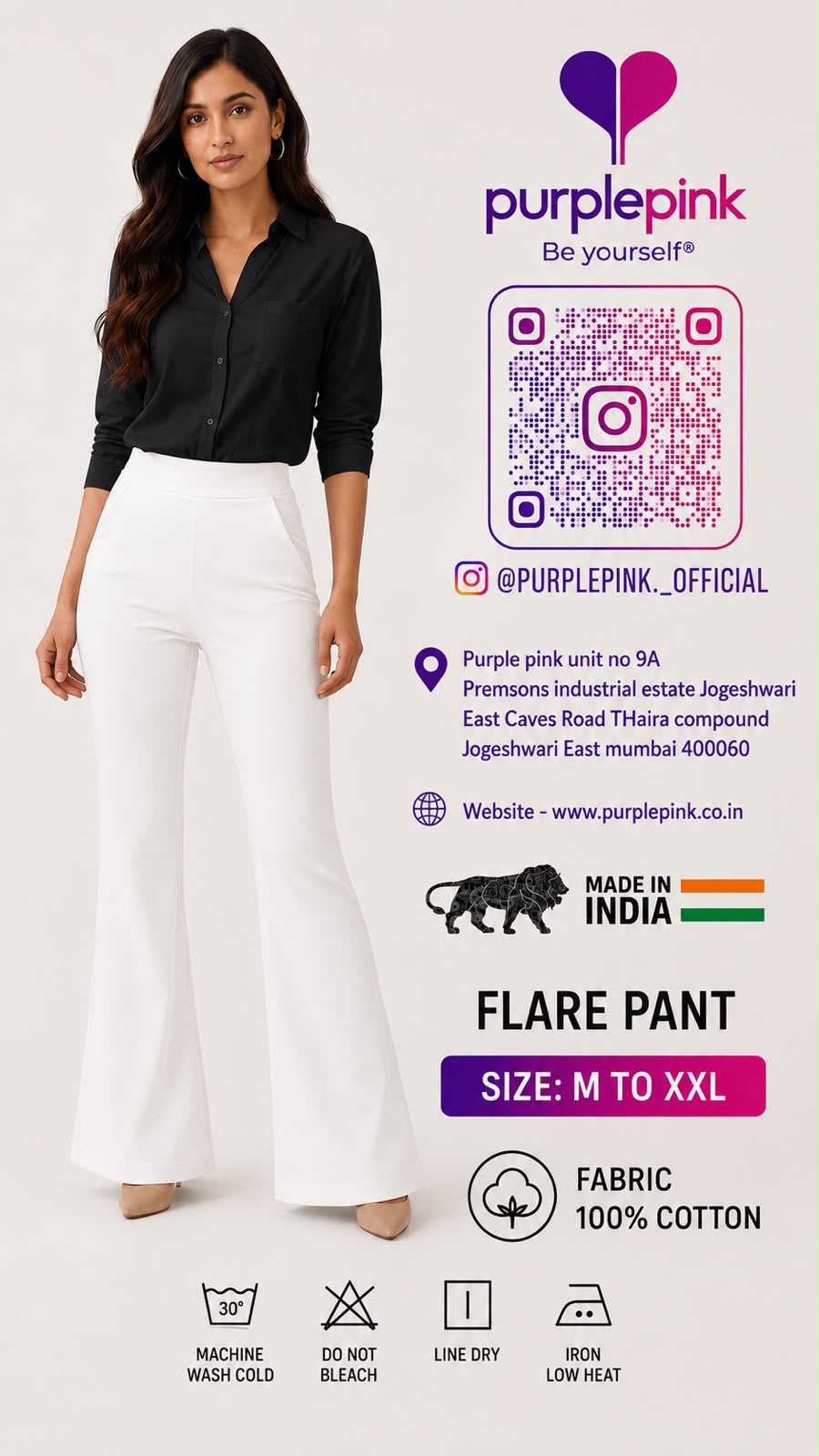 Lycra Knit High-Waisted Flare Pants